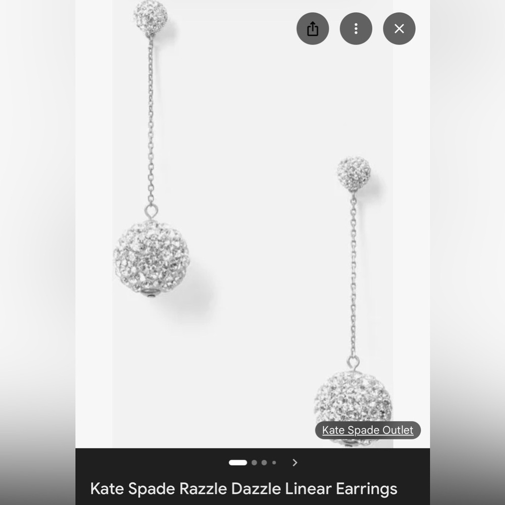 Kate Spade Silver Razzle Dazzle Drop Earrings